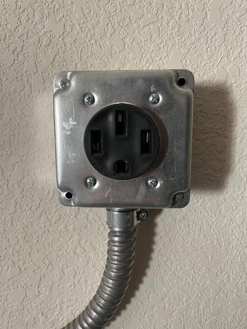 NEMA 14-50 outlet installed for Electrical Panel Upgrade in Cody